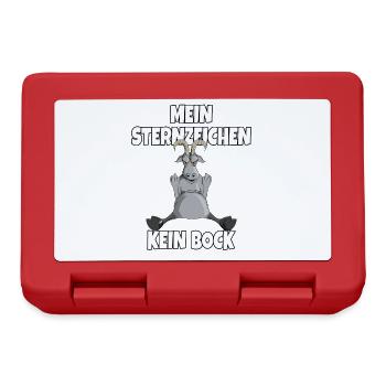 Sternzeichen hat kein Bock fetter fauler Steinbock - Brotdose - Rot - Vorne