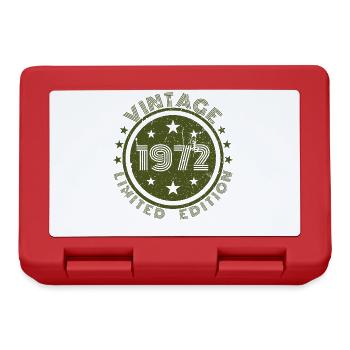 Vintage 1972 72 Birthday Retro Vintage Gift - Lunchbox - red - Front