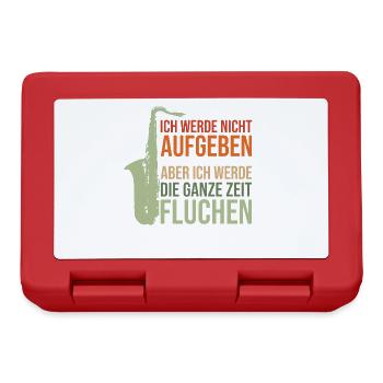 Musik Saxophon - Lustige Sprüche zur Motivation - Brotdose - Rot - Vorne