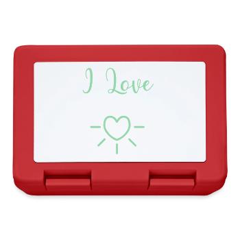 I love curling - Lunchbox - red - Front