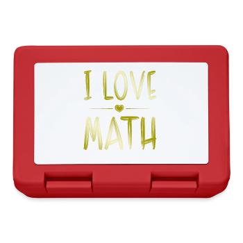 Ich liebe Mathe - Brotdose - Rot - Vorne