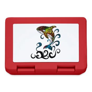 Whale in the Bunch of Water Jumping Orca Holiday Trip - Lunchbox - red - Front