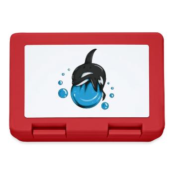 Bathing Game Whale Motif Sea Ocean Whale Lovers - Lunchbox - red - Front