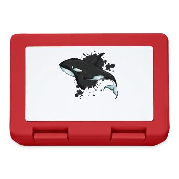 Meeresforscher Orca Design Orca Waloutfit Kids - Brotdose - Rot - Vorne