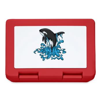 Joyful Whale Orca Saute Happy Whale Design - Boîte à goûter - rouge - Devant