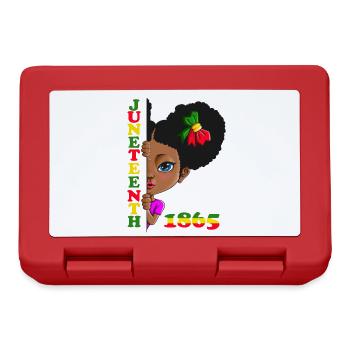 Brave Women Black Girl Juneteenth 1865 Mother's Day - Lunchbox - red - Front