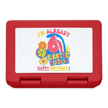 Birthday child-children 6 years, children's birthday party - Lunchbox - red - Front