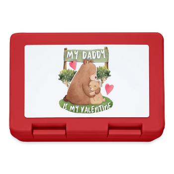 Daddy-Is-My-Valentine, Bear Love Love - Lunchbox - red - Front