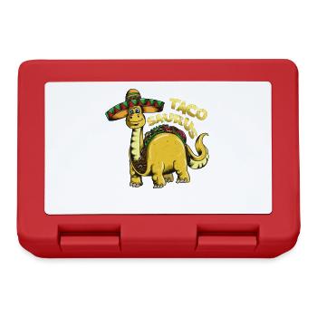 Brachiosaurus Dinosaur Tacosaurus Cinco de Mayo - Lunchbox - red - Front