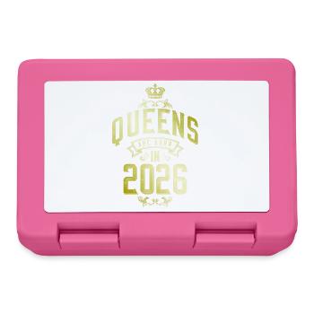 Reines nées en 2026 - Boîte à goûter - rose - Devant