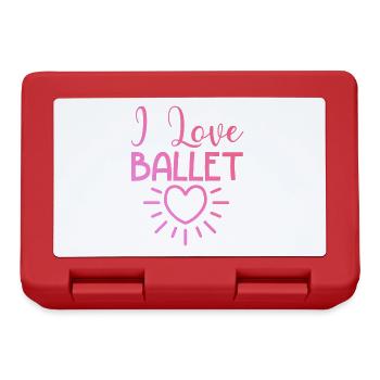 I love ballet - Lunchbox - red - Front