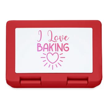 I love baking - Lunchbox - red - Front