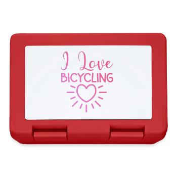 Ich Liebe Fahrradfahren - Brotdose - Rot - Vorne