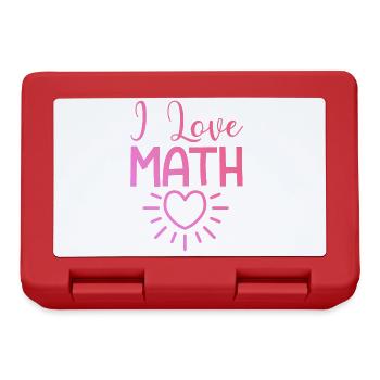 J’adore les maths - Boîte à goûter - rouge - Devant