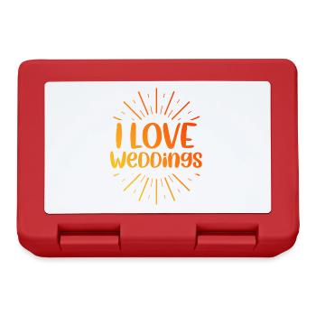 J’adore le mariage - Boîte à goûter - rouge - Devant