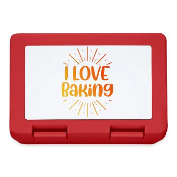 I love baking - Lunchbox - red - Front