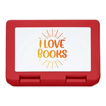 I love books - Lunchbox - red - Front