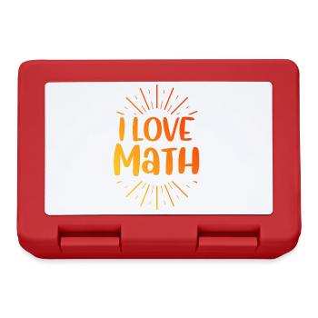 Ich liebe Mathe - Brotdose - Rot - Vorne
