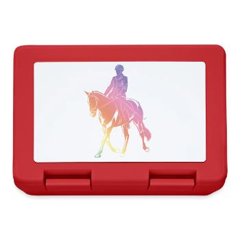 Silhouette d’équitation - Boîte à goûter - rouge - Devant