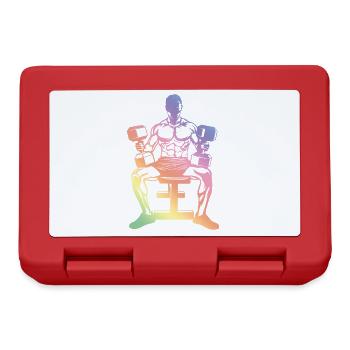 Fitness silhouette - Brotdose - Rot - Vorne