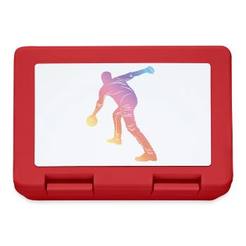 Bowling Silhouette - Brotdose - Rot - Vorne