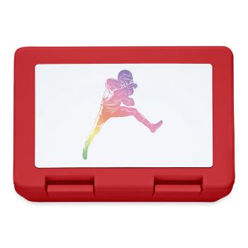 Football Silhouette - Lunchbox - red - Front