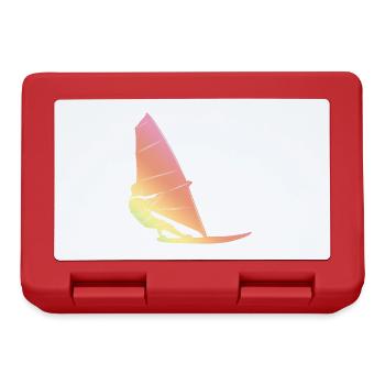 Windsurfen Silhouette - Brotdose - Rot - Vorne