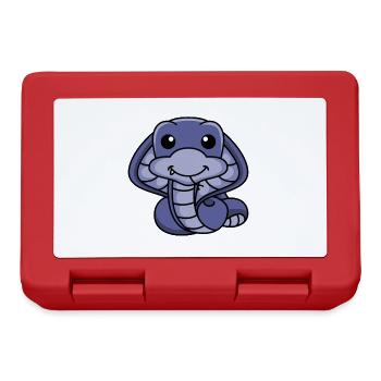 Snake Cobra Comic Animal - Lunchbox - red - Front
