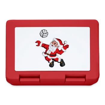 Noël Noël Noël Temps Volleyball Motif - Boîte à goûter - rouge - Devant