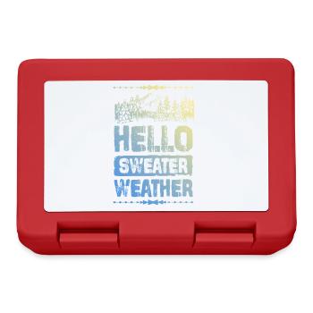 Hello Sweater Weather - Brotdose - Rot - Vorne
