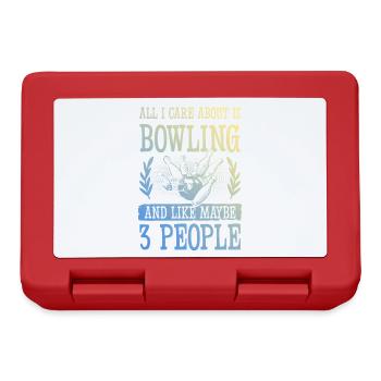 Bowling lustiger spruch - Brotdose - Rot - Vorne