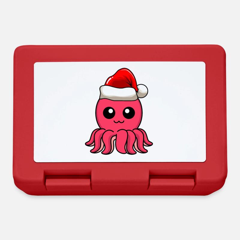 Octopus Comic Christmas - Boîte à goûter - rouge