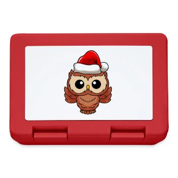 Chouette BD Noël - Boîte à goûter - rouge - Devant