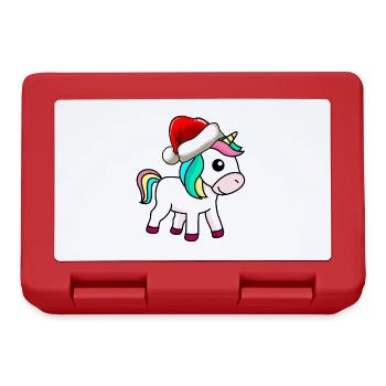 Licorne Comic Christmas - Boîte à goûter - rouge - Devant