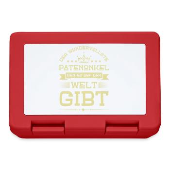 Bester Patenonkel der Welt - Brotdose - Rot - Vorne