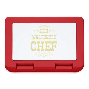 Weltbester Chef - Brotdose - Rot - Vorne