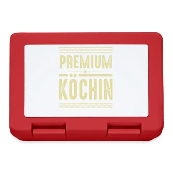 Premium Köchin - Brotdose - Rot - Vorne