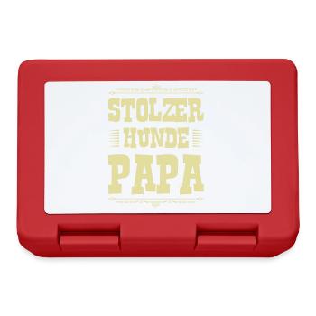 Stolzer Hunde papa - Brotdose - Rot - Vorne