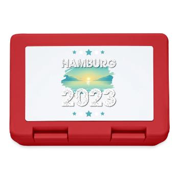 Hamburg 2023 - Brotdose - Rot - Vorne
