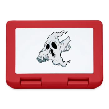 Dabbing Ghost Pumpkin Glowing Skeleton Halloween - Lunchbox - red - Front
