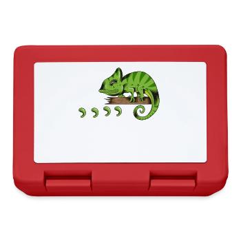 Lézard Reptile Holder Gecko Lizard Lizard Lizard Conception - Boîte à goûter - rouge - Devant