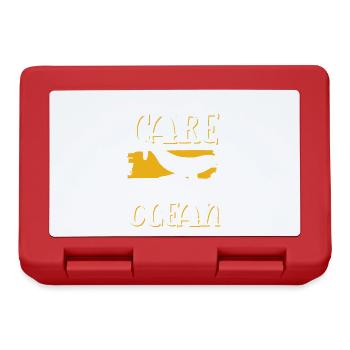 save the ocean spruch - Brotdose - Rot - Vorne