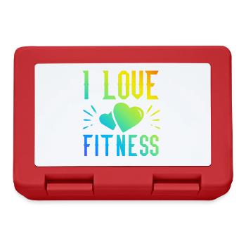 I love fitness - Lunchbox - red - Front