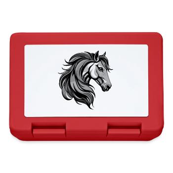 Portrait de cheval - Boîte à goûter - rouge - Devant