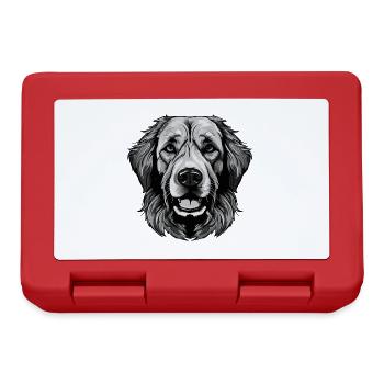 Portrait de chien Golden Retriever - Boîte à goûter - rouge - Devant