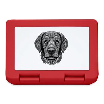 Portrait de chien Labrador - Boîte à goûter - rouge - Devant