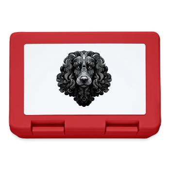Pudel Hund Portrait - Brotdose - Rot - Vorne