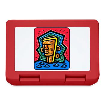 Abstract Colorful Tiki - Lunchbox - red - Front