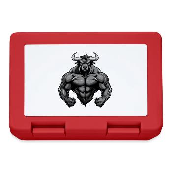 Bull Bull Musculation Muscles - Boîte à goûter - rouge - Devant