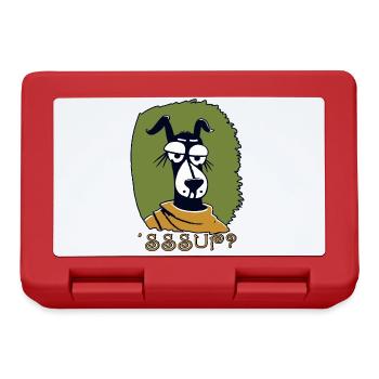 Quoi de neuf, quoi de neuf, un chien de dessin animé cool - Boîte à goûter - rouge - Devant